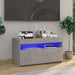 Comodă TV cu lumini LED, gri beton, 75x35x40 cm - WALTI WALTI