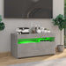 Comodă TV cu lumini LED, gri beton, 75x35x40 cm - WALTI WALTI