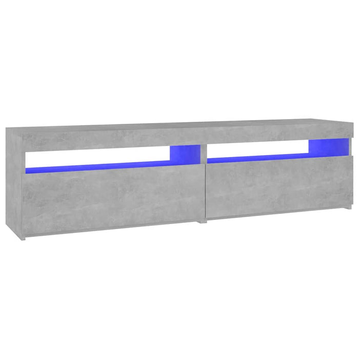 Comode TV cu lumini LED, 2 buc., gri beton, 75x35x40 cm - WALTI WALTI