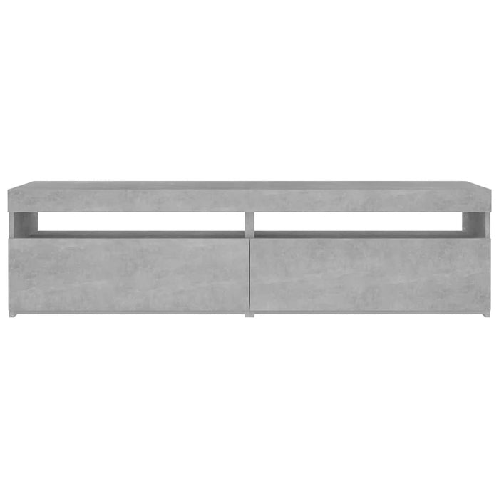 Comode TV cu lumini LED, 2 buc., gri beton, 75x35x40 cm - WALTI WALTI