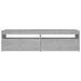 Comode TV cu lumini LED, 2 buc., gri beton, 75x35x40 cm - WALTI WALTI
