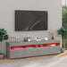 Comode TV cu lumini LED, 2 buc., gri beton, 75x35x40 cm - WALTI WALTI