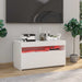 Comodă TV cu lumini LED, alb extralucios, 75x35x40 cm - WALTI WALTI
