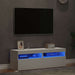 Comode TV cu lumini LED, 2 buc., alb, 60x35x40 cm - WALTI WALTI