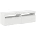 Comode TV cu lumini LED, 2 buc., alb, 60x35x40 cm - WALTI WALTI