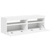 Comode TV cu lumini LED, 2 buc., alb, 60x35x40 cm - WALTI WALTI