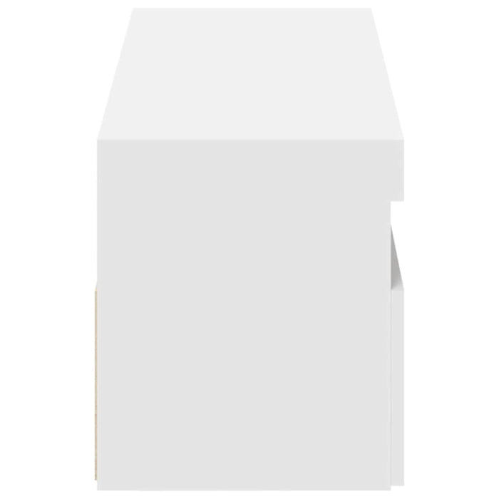 Comode TV cu lumini LED, 2 buc., alb, 60x35x40 cm - WALTI WALTI