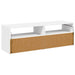 Comode TV cu lumini LED, 2 buc., alb, 60x35x40 cm - WALTI WALTI