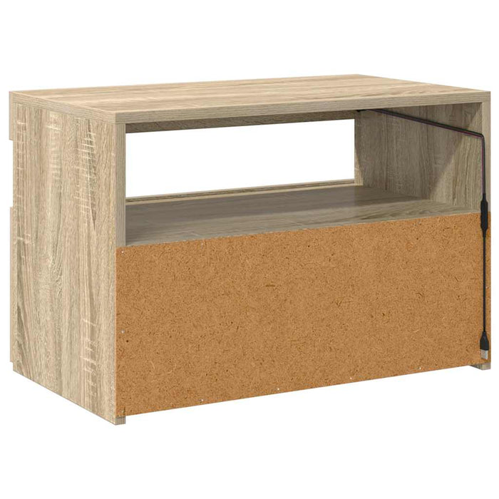 Comodă TV cu lumini LED, stejar Sonoma, 60x35x40 cm - WALTI WALTI