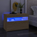 Comodă TV cu lumini LED, stejar Sonoma, 60x35x40 cm - WALTI WALTI
