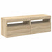 Comode TV cu lumini LED, 2 buc., stejar Sonoma, 60x35x40 cm - WALTI WALTI