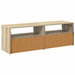 Comode TV cu lumini LED, 2 buc., stejar Sonoma, 60x35x40 cm - WALTI WALTI