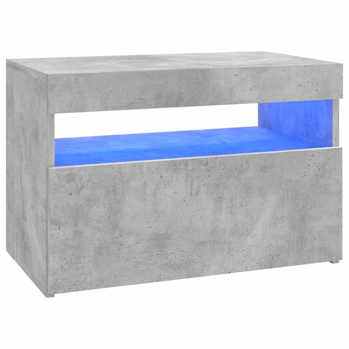Comodă TV cu lumini LED, gri beton, 60x35x40 cm - WALTI WALTI