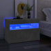 Comodă TV cu lumini LED, gri beton, 60x35x40 cm - WALTI WALTI