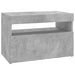 Comodă TV cu lumini LED, gri beton, 60x35x40 cm - WALTI WALTI