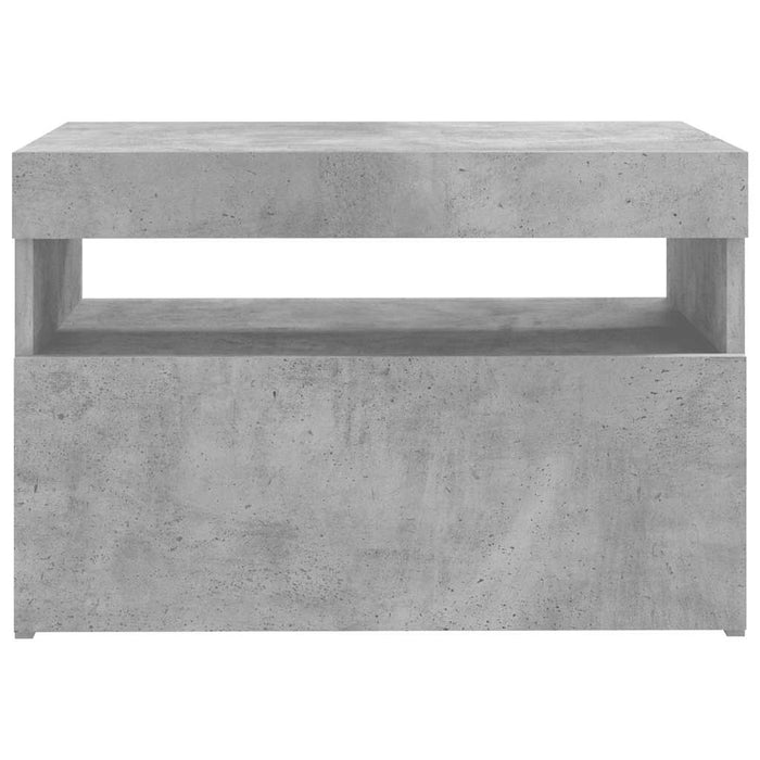 Comodă TV cu lumini LED, gri beton, 60x35x40 cm - WALTI WALTI