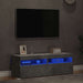 Comode TV cu lumini LED, 2 buc., gri beton, 60x35x40 cm - WALTI WALTI