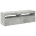 Comode TV cu lumini LED, 2 buc., gri beton, 60x35x40 cm - WALTI WALTI