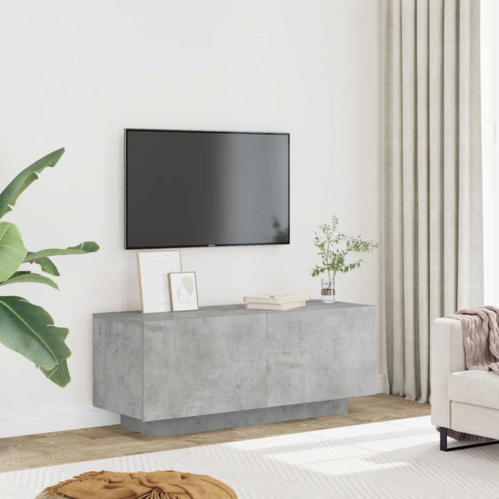 Comodă TV, gri beton, 100x35x40 cm, lemn prelucrat - WALTI WALTI