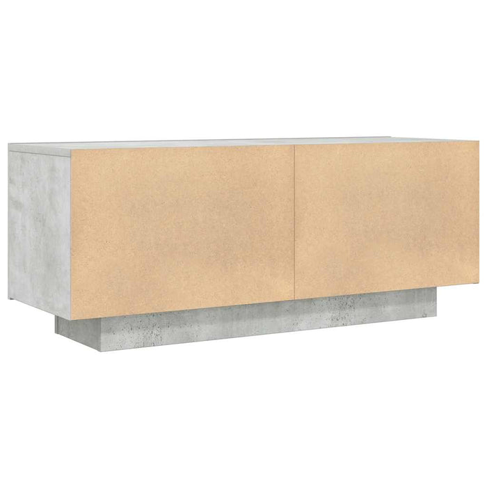 Comodă TV, gri beton, 100x35x40 cm, lemn prelucrat - WALTI WALTI