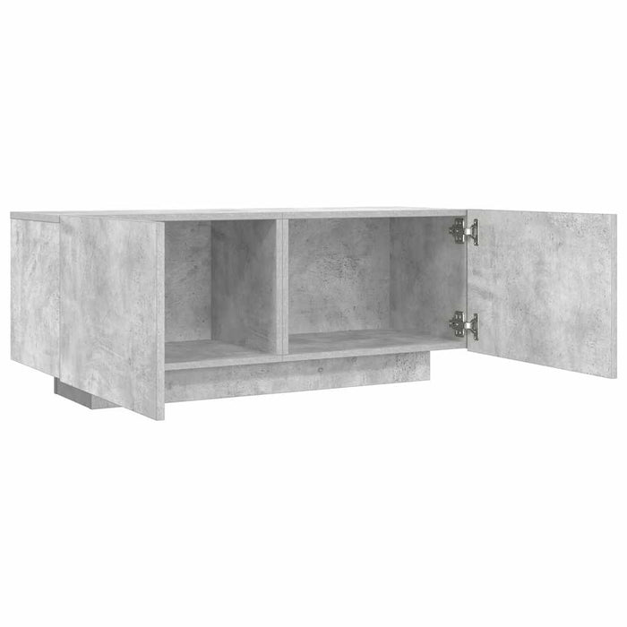 Comodă TV, gri beton, 100x35x40 cm, lemn prelucrat - WALTI WALTI