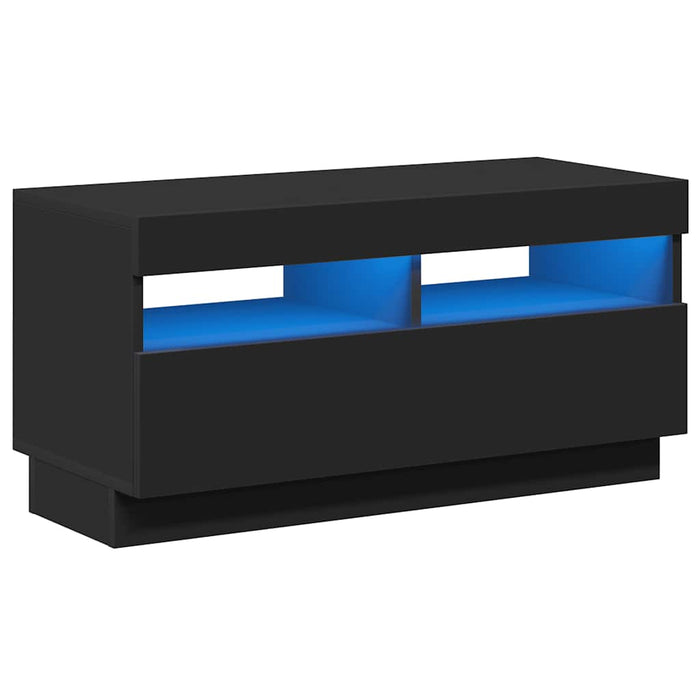 Comodă TV cu lumini LED, negru, 80x35x40 cm - WALTI WALTI