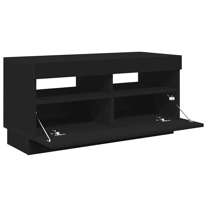 Comodă TV cu lumini LED, negru, 80x35x40 cm - WALTI WALTI