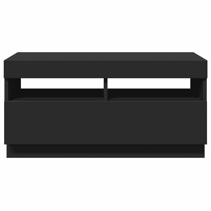 Comodă TV cu lumini LED, negru, 80x35x40 cm - WALTI WALTI