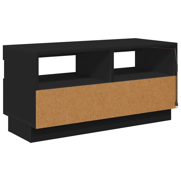 Comodă TV cu lumini LED, negru, 80x35x40 cm - WALTI WALTI