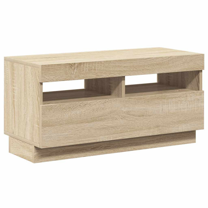 Comodă TV cu lumini LED, stejar Sonoma, 80x35x40 cm - WALTI WALTI