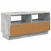 Comodă TV cu lumini LED, gri beton, 80x35x40 cm - WALTI WALTI