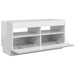 Comodă TV cu lumini LED, alb extralucios, 80x35x40 cm - WALTI WALTI