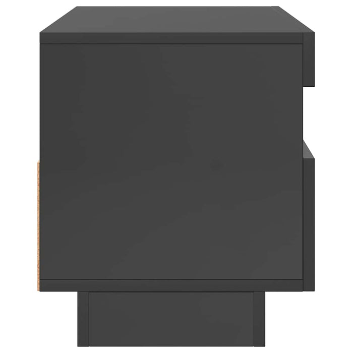 Comodă TV cu lumini LED, gri extralucios, 80x35x40 cm WALTI