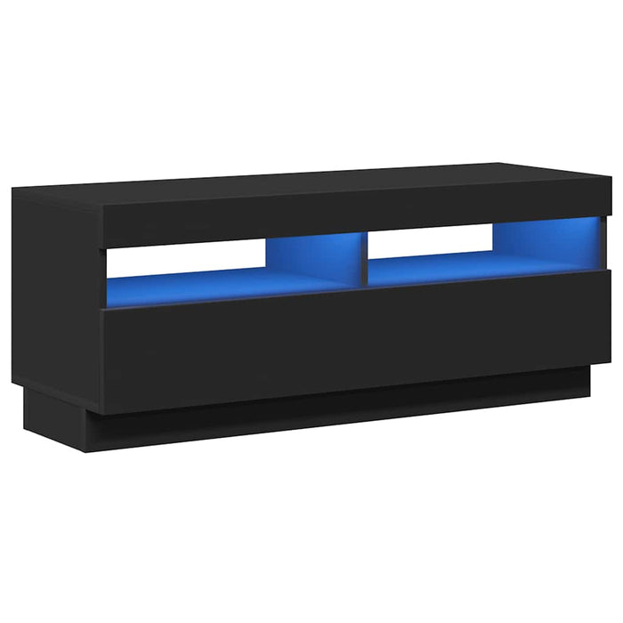 Comodă TV cu lumini LED, negru, 100x35x40 cm - WALTI WALTI