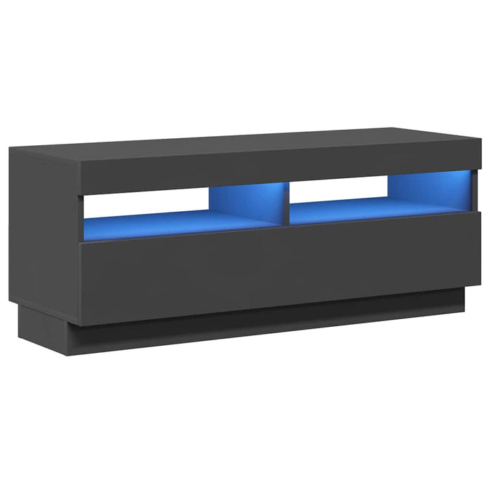 Comodă TV cu lumini LED, gri, 100x35x40 cm WALTI
