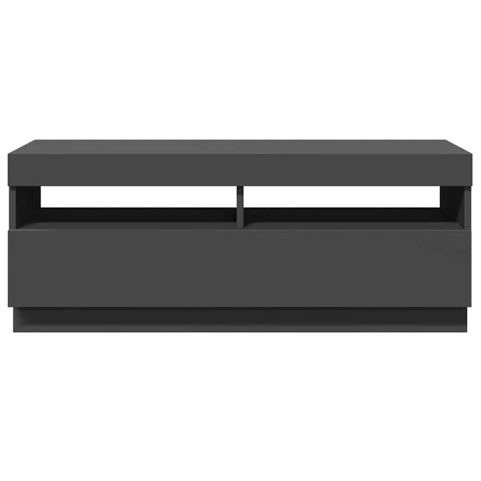 Comodă TV cu lumini LED, gri, 100x35x40 cm WALTI