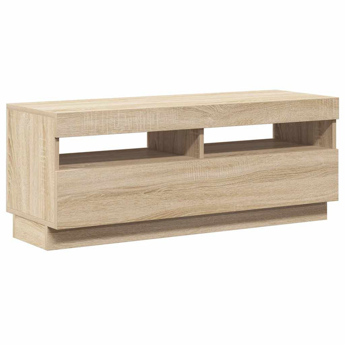 Comodă TV cu lumini LED, stejar sonoma, 100x35x40 cm - WALTI WALTI
