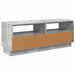 Comodă TV cu lumini LED, gri beton, 100x35x40 cm - WALTI WALTI