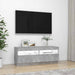 Comodă TV cu lumini LED, gri beton, 100x35x40 cm - WALTI WALTI