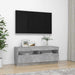 Comodă TV cu lumini LED, gri beton, 100x35x40 cm - WALTI WALTI