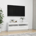 Comodă TV cu lumini LED, alb extralucios, 100x35x40 cm - WALTI WALTI