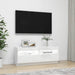 Comodă TV cu lumini LED, alb extralucios, 100x35x40 cm - WALTI WALTI