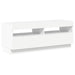 Comodă TV cu lumini LED, alb extralucios, 100x35x40 cm - WALTI WALTI