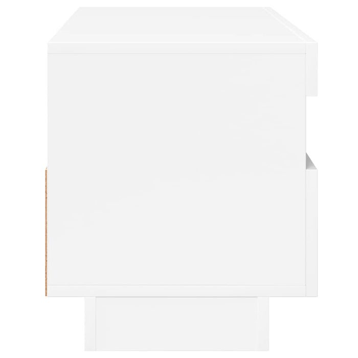 Comodă TV cu lumini LED, alb extralucios, 100x35x40 cm - WALTI WALTI