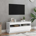 Comodă TV cu lumini LED, alb extralucios, 100x35x40 cm - WALTI WALTI