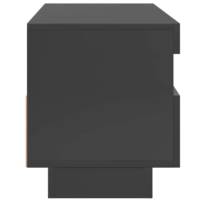 Comodă TV cu lumini LED, gri extralucios, 100x35x40 cm WALTI