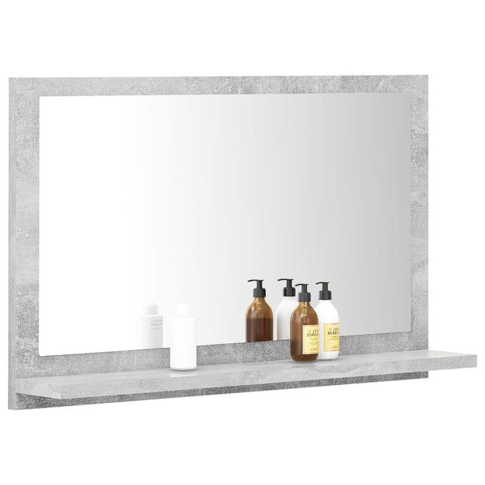 Dulap de baie cu oglindă, gri beton, 60 x 10,5 x 37 cm, PAL - WALTI WALTI