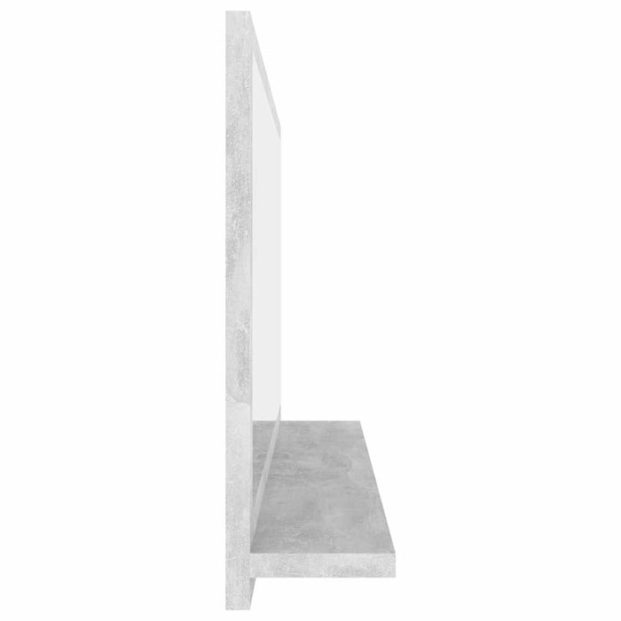 Oglindă de baie, gri beton, 80 x 10,5 x 37 cm, PAL WALTI