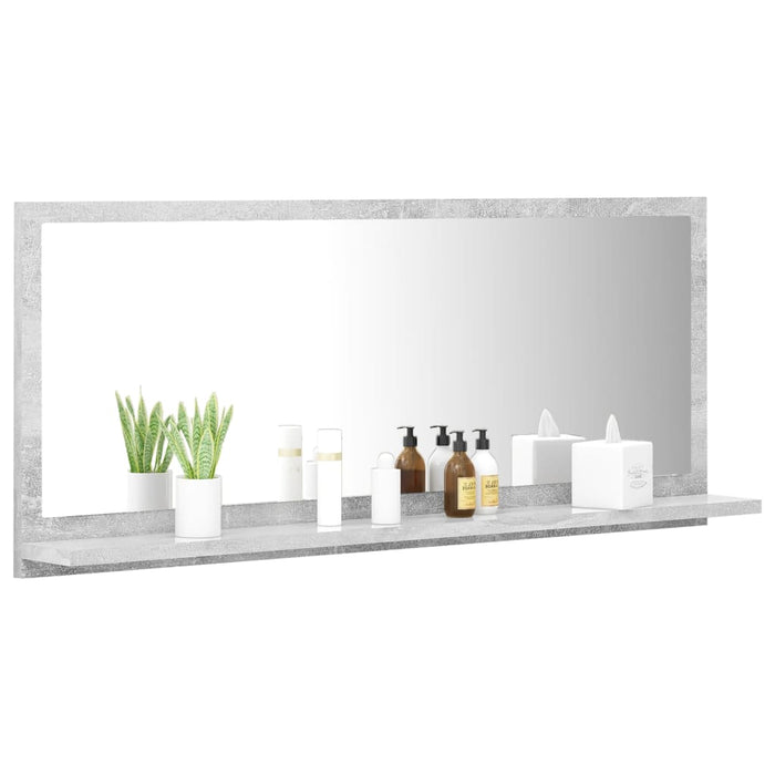 Dulap de baie cu oglindă, gri beton, 90 x 10,5 x 37 cm, PAL - WALTI WALTI