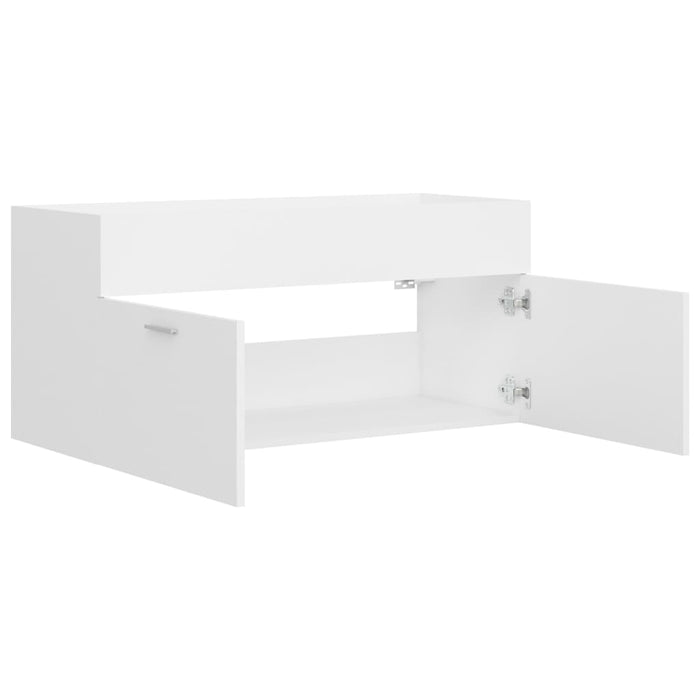 Dulap pentru chiuvetă, alb, 100x38,5x46 cm, PAL - WALTI WALTI